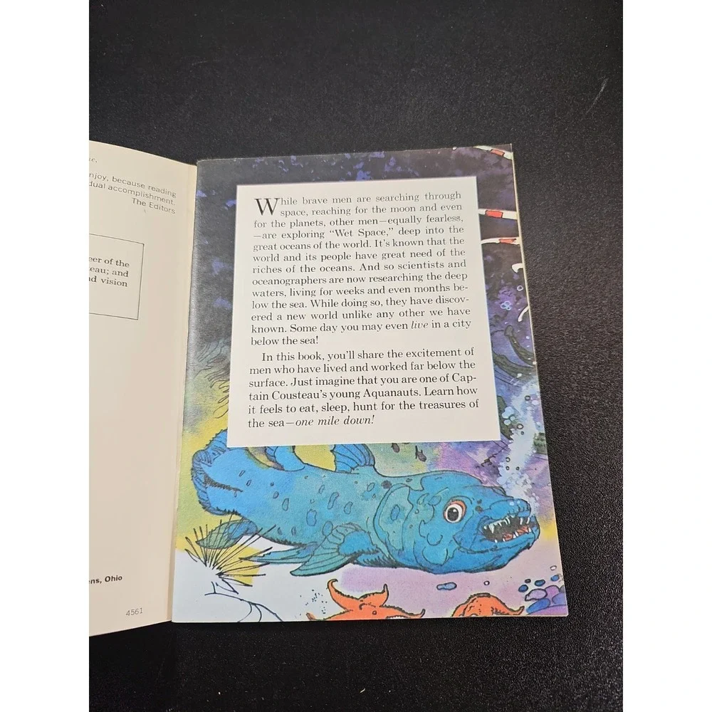 Vintage Picture Book - Grow Ahead Books One Mile Down 1969Oceanography‎ TWA